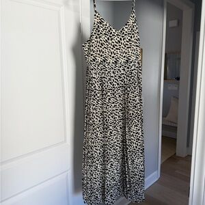 Doe & Rae Black and Cream Animal-Print Dress